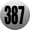 numéroderue387 gris brossé - 10cm - Sticker/autocollant