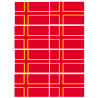 drapeau officiel Normand - 8 stickers - 9.5 x 6.3 cm - Sticker/autocol