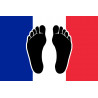 sticker / autocollant : Pieds noirs drapeau Français - 10x6.5cm - Sticker