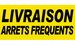 livraison arrêts fréquents jaune - 30x14 cm - Sticker/autocollant