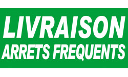 livraison arrêts fréquents vert - 30x14 cm - Sticker/autocollant