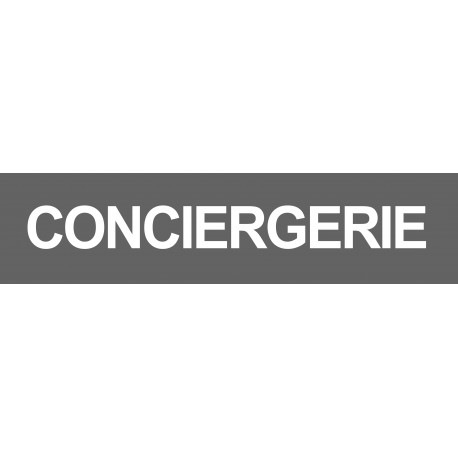 CONCIERGERIE GRIS - 15x3.5cm - Sticker/autocollant CONCIERGERIE GRIS - 15x3.5cm - Sticker/autocollant