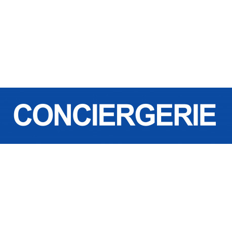 CONCIERGERIE BLEU - 15x3.5cm - Sticker/autocollant CONCIERGERIE BLEU - 15x3.5cm - Sticker/autocollant