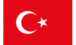 Drapeau Turquie - 19.5 x 13 cm - Sticker/autocollant