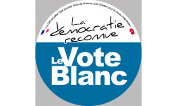 Démocratie le vote blanc - 20cm - Sticker/autocollant