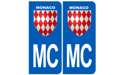 immatriculation MC Monaco Grimaldi - Sticker/autocollant