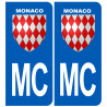 immatriculation MC Monaco Grimaldi - Sticker/autocollant