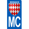 immatriculation motard monégasque - Sticker/autocollant