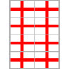 Drapeau Angleterre - 8 stickers - 9.5 x 6.3 cm - Sticker/autocollant