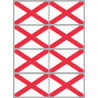 Drapeau Irlande du Nord - 8 stickers - 9.5 x 6.3 cm - Sticker/autocoll