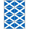 Drapeau Ecosse - 8 stickers - 9.5 x 6.3 cm - Sticker/autocollant