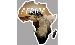 Africa Rhinocéros - 10x9cm - Sticker/autocollant