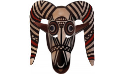 masque africain traditionnel - 10x8,8cm - Sticker/autocollant