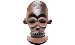 masque d'Afrique traditionnel - 15x10cm - Sticker/autocollant