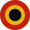 drapeau aviation Belge - 10cm - Sticker/autocollant