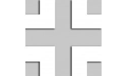 drapeau aviation Allemand blanc - 5cm - Sticker/autocollant