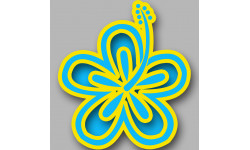 Repère fleur 24 - 10cm - Sticker/autocollant