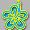 Repère fleur 24 - 10cm - Sticker/autocollant