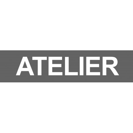 ATELIER gris - 29x7cm - Sticker/autocollant