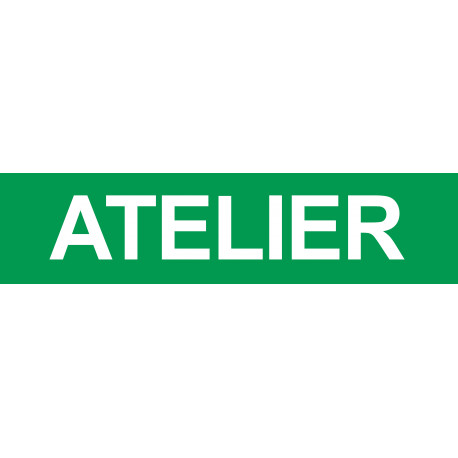 ATELIER vert - 29x7cm - Sticker/autocollant ATELIER vert - 29x7cm - Sticker/autocollant