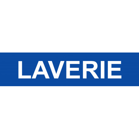 LAVERIE bleu - 29x7cm - Sticker/autocollant LAVERIE bleu - 29x7cm - Sticker/autocollant