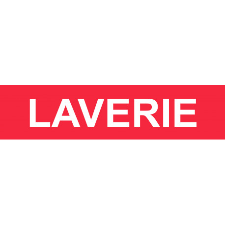 LAVERIE rouge - 15x3,5cm - Sticker/autocollant LAVERIE rouge - 15x3,5cm - Sticker/autocollant