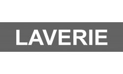 LAVERIE gris - 15x3,5cm - Sticker/autocollant