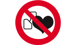 Interdit aux personnes portant un stimulateur cardiaque - 15cm - Stick