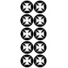 Croix de Malte - 10 stickers de 5cm - Sticker/autocollant