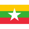 Drapeau Birmanie - 19,5 x13cm - Sticker/autocollant