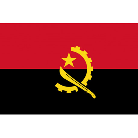 Drapeau Angola - 15 x 10 cm - Sticker/autocollant Drapeau Angola - 15 x 10 cm - Sticker/autocollant