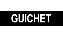 GUICHET NOIR - 29x7cm - Sticker/autocollant