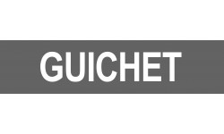 GUICHET GRIS - 29x7cm - Sticker/autocollant
