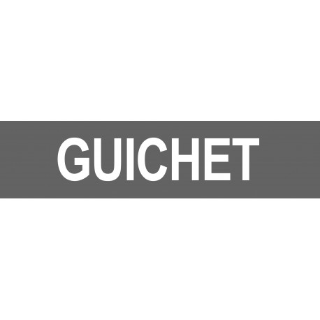 GUICHET GRIS - 15x3,5cm - Sticker/autocollant GUICHET GRIS - 15x3,5cm - Sticker/autocollant