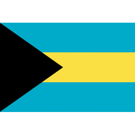 Drapeau Bahamas - 15 x 10 cm - Sticker/autocollant Drapeau Bahamas - 15 x 10 cm - Sticker/autocollant