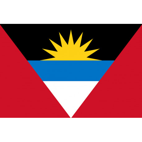 Drapeau Antigua and Barbuda - 5x3,3cm - Sticker/autocollant Drapeau Antigua and Barbuda - 5x3,3cm - Sticker/autocollant