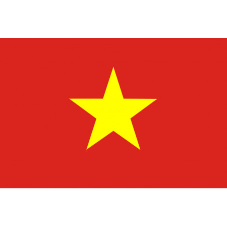 Drapeau Viet Nam - 15x10cm - Sticker/autocollant
