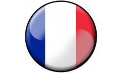 drapeau Français rond - 20cm - Sticker/autocollant