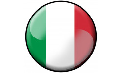 drapeau Italien rond - 15cm - Sticker/autocollant