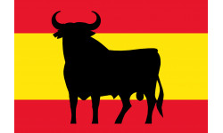 drapeau toro espagnol - 29x20cm - Sticker/autocollant