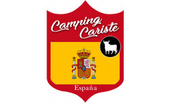 Camping car Espagne - 15x11,2cm - Sticker/autocollant