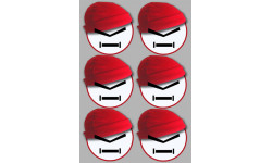 Bonnet rouge (6 stickers de 10cm) - Sticker/autocollant