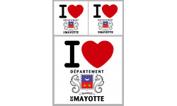département de Mayotte - Kit 3 stickers - Sticker/autocollant