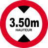 hauteur de passage maximum 3.50m - 20cm - Sticker/autocollant