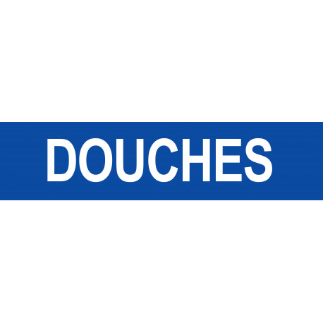 DOUCHES bleu - 29x7cm - Sticker/autocollant DOUCHES bleu - 29x7cm - Sticker/autocollant
