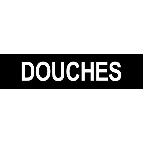 DOUCHES noir - 29x7cm - Sticker/autocollant DOUCHES noir - 29x7cm - Sticker/autocollant