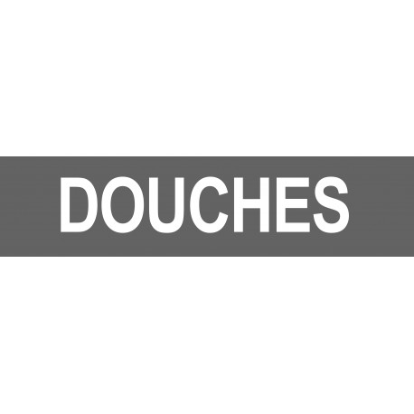 DOUCHES gris - 29x7cm - Sticker/autocollant DOUCHES gris - 29x7cm - Sticker/autocollant