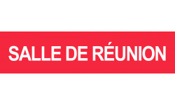 SALLE DE REUNION ROUGE - 29x7cm - Sticker/autocollant