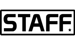 STAFF - 29x10cm - Sticker/autocollant