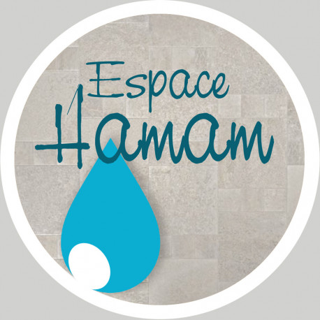 hamam espace - 20cm - Sticker/autocollant hamam espace - 20cm - Sticker/autocollant
